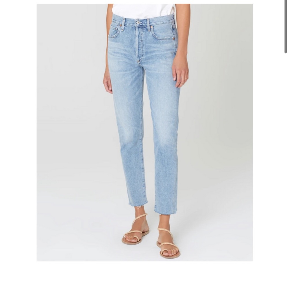 Citizens Of Humanity Light Blue High-Rise Straight Jeans